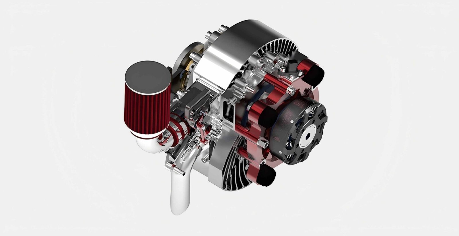 3ipower 301F single-cylinder air-cooled rotary engine with a displacement of 294cc and a power output of 37.5kW is suitable for fixed-wing aircraft (gasoline engine)
